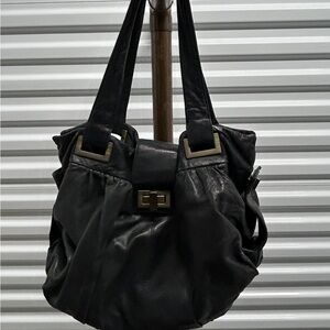 Kooba Vintage black soft leather hobo bag like new